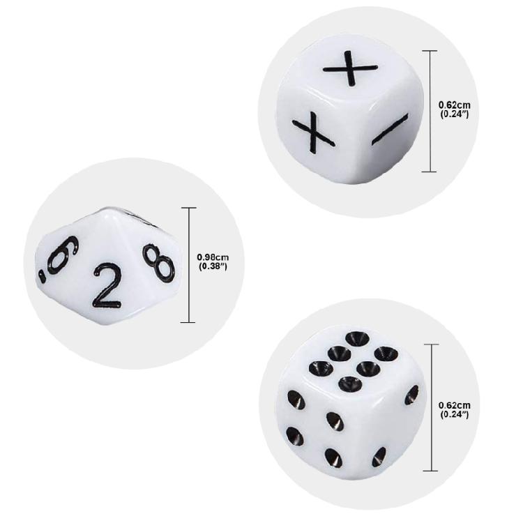 18Pcs/set 16mm Addition Subtraction Symbol Dices Kids Operation Assistant Props