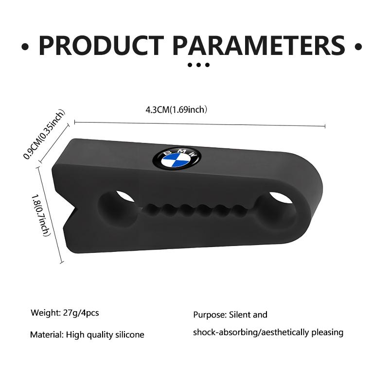 QCSD2 4pcs Car Door Shock Absorber Lock Protector Silicone Latches Cover For BMW Performance X1 M3 M6 F01 F02 E34 E36 E60 F10 F20 X6
