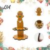 Wooden Money Gift Display Christmas Holder Ornaments with 10 Holes, Snowman Santa Claus Tree Cute Holiday Character Decor Cash Holder, Rack