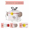 Double-Layer Cartoon Storage Box - Handheld Portable Organizer with Large Capacity
