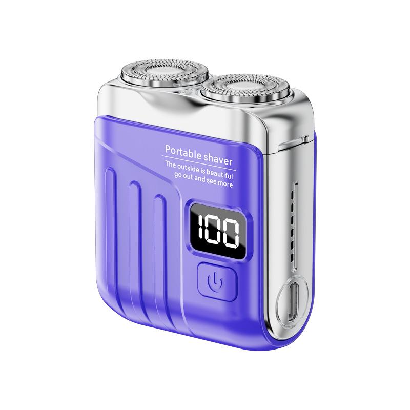 Compact Magnetic Electric Shaver for Men - Portable, Washable, Super Clean Beard Razor