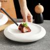 Thick White Ceramic Plate Cold Dish Plate Sushi Plates Dessert Bowl Western Style Steak Plates Fruit Dish Salad Bowl Snack Tray