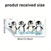 1pc Cartoon Little Penguin Wall Stickers For Bathroom Bathtub Decor Mural Cute Animal Room Home Decoration Self-adhesive Decals