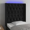 VidaXL LED Headboard Bedroom Furniture Single Bed Accessory Headboard Interior Black 3124416
