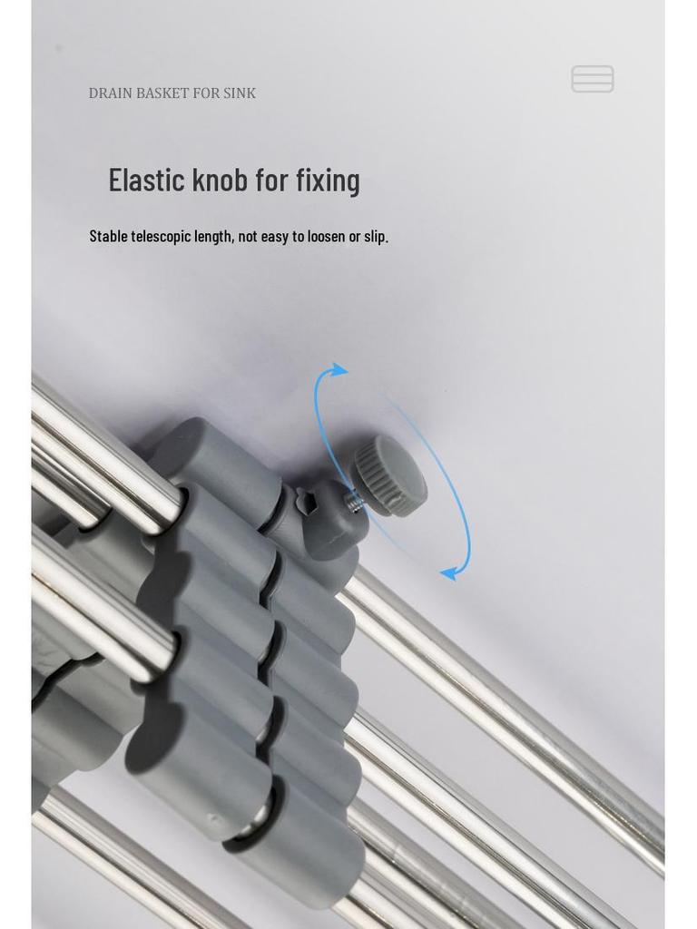 Retractable Stainless Steel Sink Drain Rack & Basket for Vegetables and Fruit