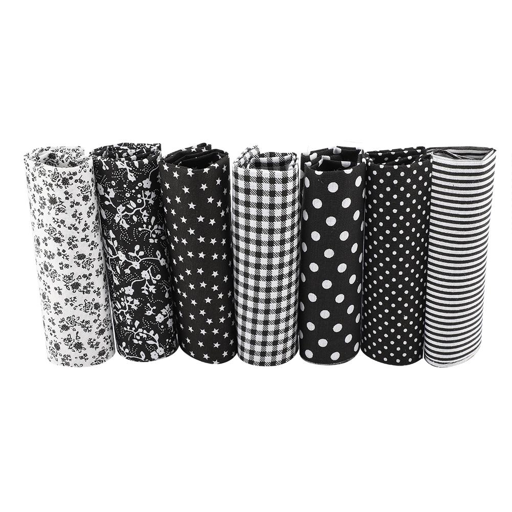 7pcs 50*50cm Cotton Fabric DIY Assorted Squares Pre Cut Bedding Kit Quarters Bundle