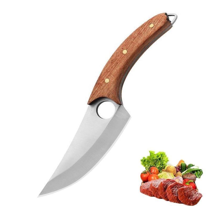 Stainless Steel Boning Knife Hand Forged Butcher Knife Camping Barbecue Cutting Fruit Outdoor Portable Kitchen Knife