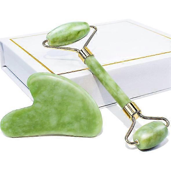 Face Roller And Gua Sha Set, Jade Roller And Guasha Facial Tool From Reduce Puffiness And Fine Lines, Shape Your Face