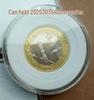 Fully Transparent 35mm Round PS Plastic Coin Storage Box with Lid