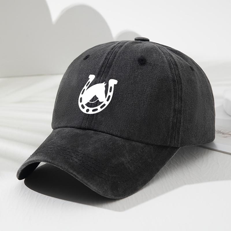 Horseshoe Soft-top Baseball Cap for Men and Women Retro Fashionable Outdoor Hat Adjustable