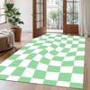 Washable Checkered Rug  Classic Black and White Area Rug Super Soft Carpet for Bedroom Living Room Kids Room Dorm Home Decor