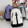 School bag Student backpack Women's campus new large-capacity casual contrasting backpack High school student travel schoolbag