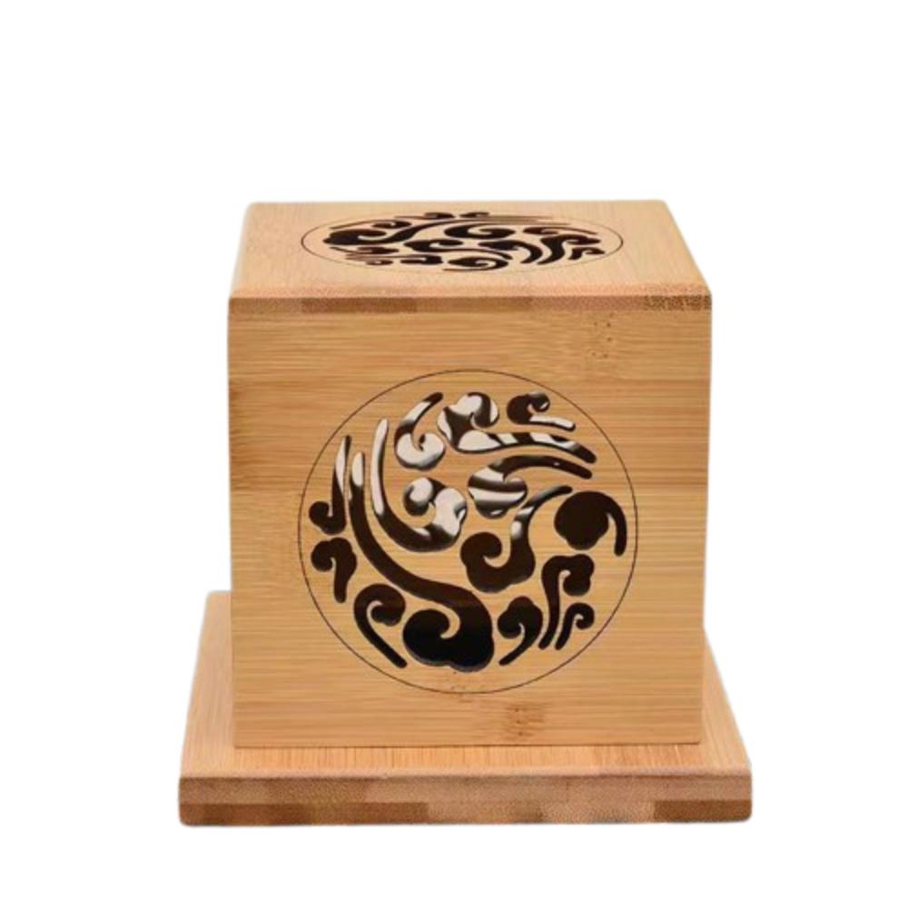 Anti-Scald Aromatherapy Box Bamboo Sage Incense Box Creative Mosquito Incense Rack  Yoga Room