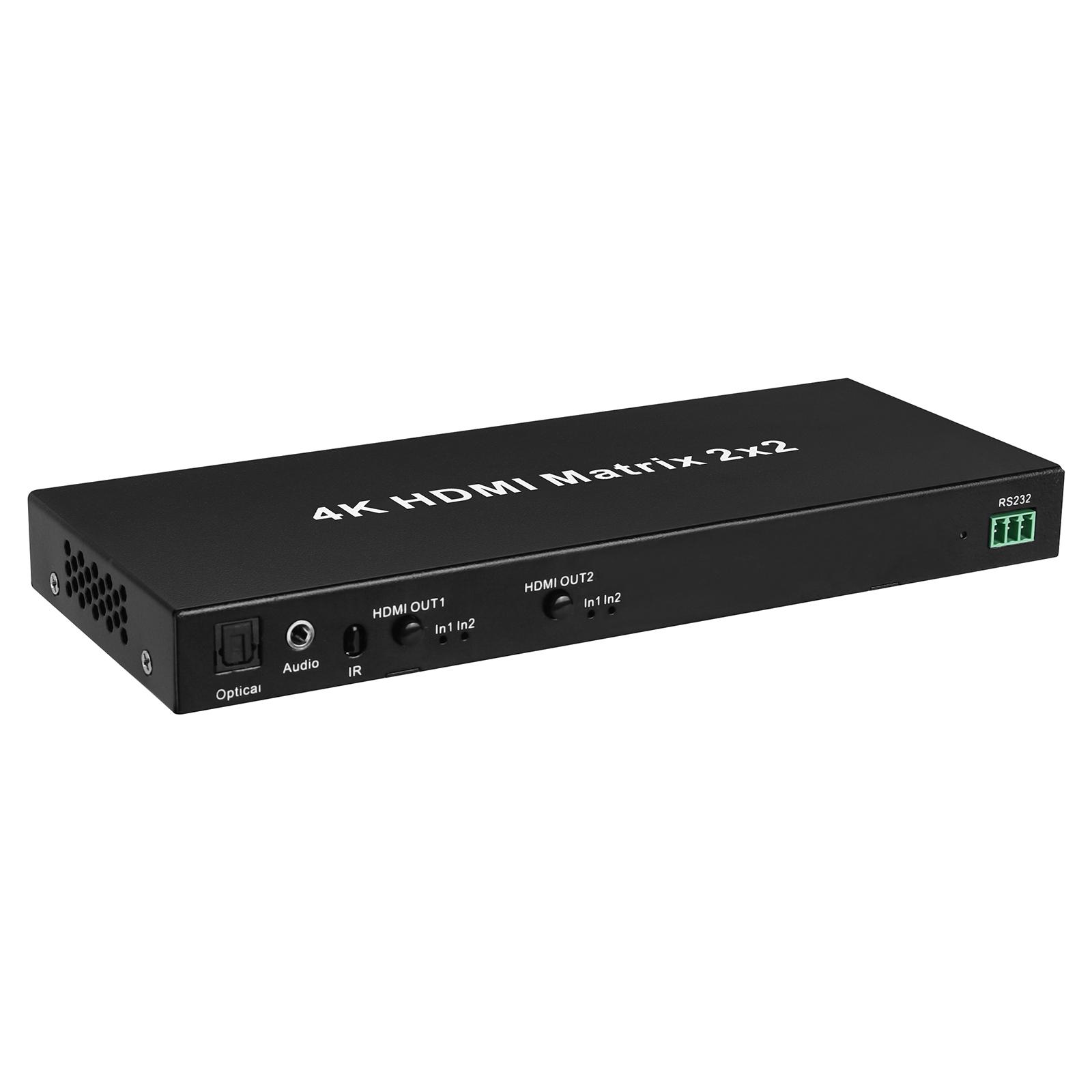 

MEASY MT4322 HDMI Matrix 2 In 2 Out Splitter 4K 30Hz HD Video HDMI Switcher EU Plug