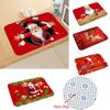 Room Carpet Flannel Santa Claus Home Decor Outdoor Carpet Christmas Mat Floor Mat Xmas Doormat