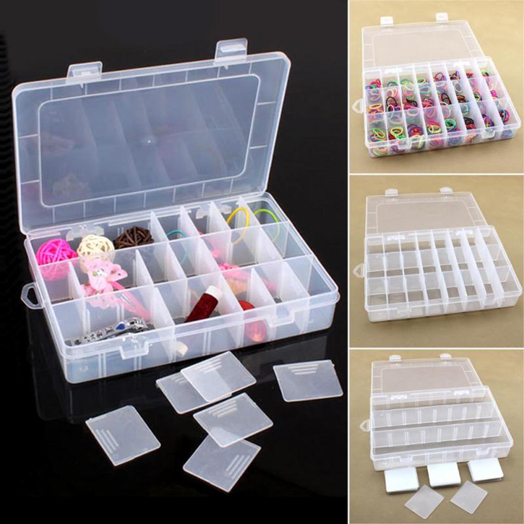 Storage Box Plastic Jewelry Accessory Containers DIY Component Holders Small Items Boxes Multi-grid Compartment Organizer Case