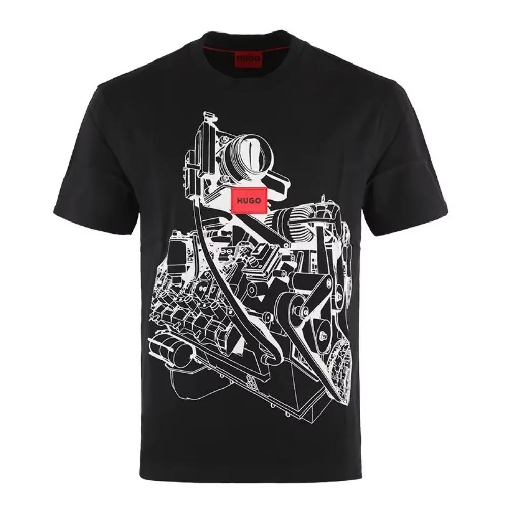 Men Women T Shirts Designer Tees Hugo Logo Print Short Sleeve Luxury Brand Oversized Top Round Neck Men Women Cotton T-Shirts