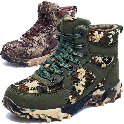 Bottes d'hiver Holfredterse pour homme, grandes tailles 40 à 47, motif camouflage, fourrure, coupe large, bottines imperméables, chaussures de randonnée.