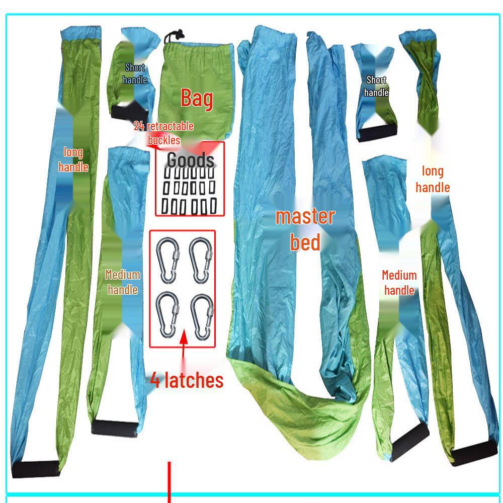 Sada hamaky pro aerial jógu: 6-úchytkový neelastický nylon pro inverzi a fitness