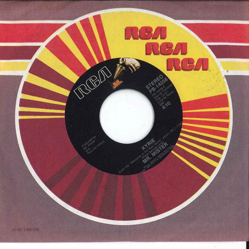 

7inch Record MR. MISTER - Kyrie / Run To Her PB14258 RCA 1985 US Rock Used