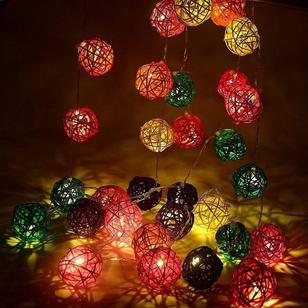 10Pcs Rattan Balls for Birthday and Nursery Decor, 3cm Orbs for Hanging