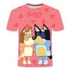 2026 Unisex Toddler Bluey 3D Tee Summer Lightweight Cool Short Sleeve Cartoon Anime Print T-Shirt for Boys & Girls Daily