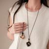 Ethnic Wind Vintage Pendent Necklace Korean Sweater Chain Jewelry New Long Necklace  for Women Men