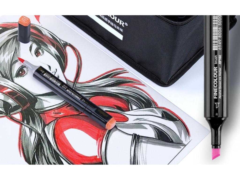 Fakale 3rd Gen Soft Tip Anime Double-Ended Marker Pen Set - 480 Colors, Alcohol-Based