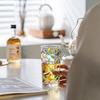 Rainbow Sheen Hand-Painted Glass Cup - Bling Design for Summer
