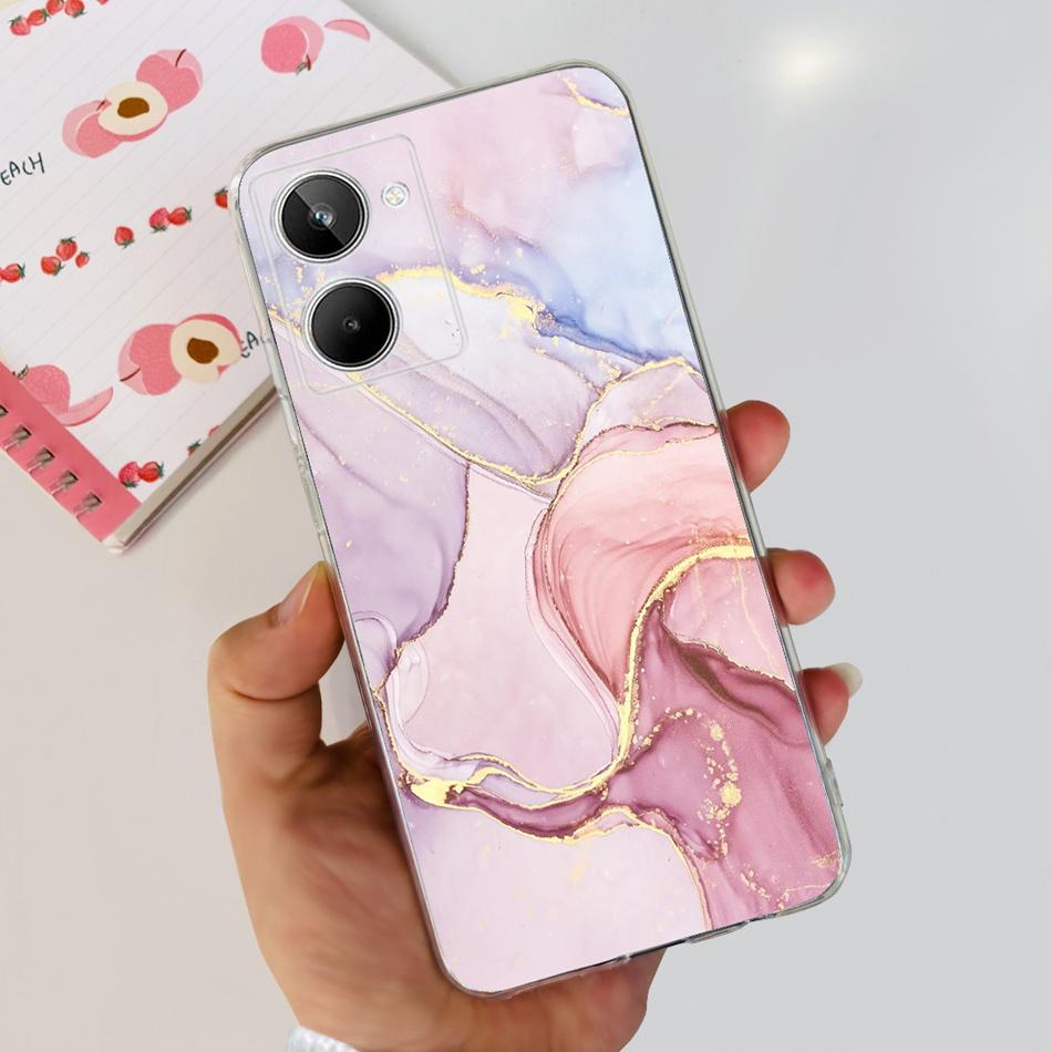 Cute Flower Cat Painted Case For Realme 10 / Realme 10 Pro / Realme 10 Pro+ Soft Silicone TPU Cover For Realme10 4G 10Pro Plus