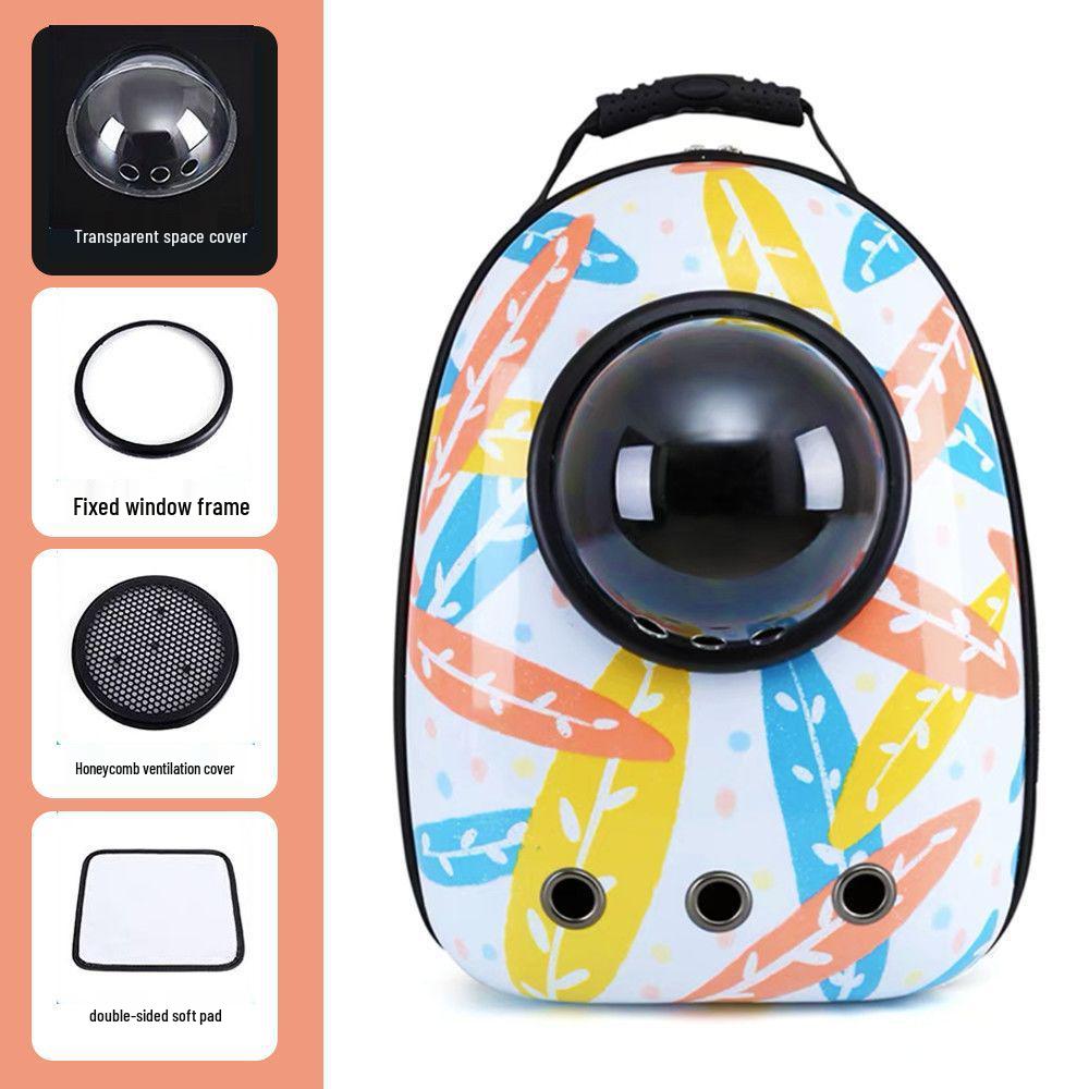 Panoramic Pet Backpack: Portable, Transparent Double Shoulder Carrier for Cats