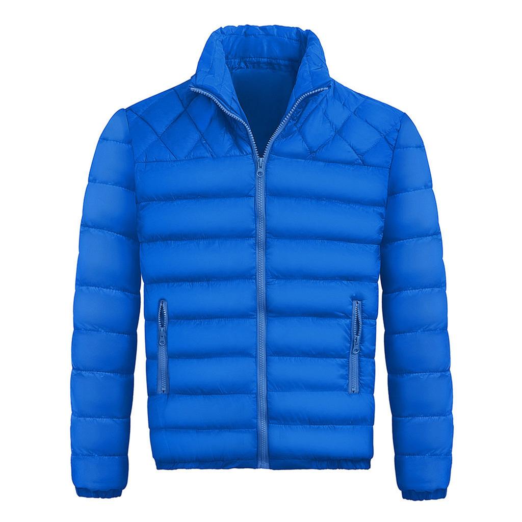 Men's Winter Zipper Warm Down Jacket Packable Light Coat