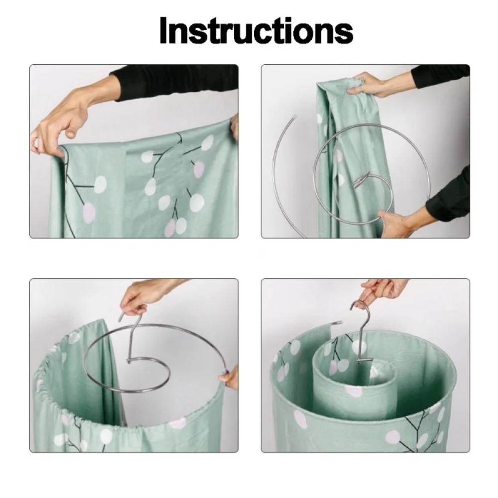 Großer drehbarer Spiral-Wäscheständer für Balkon – Ideal für Steppdecken, Bettlaken und Haushaltswäsche