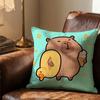 Cute pet Kapibala Cushion Cover Soft & Easy-Wash Pillow Case – Versatile for Couch, Bed, Travel and Office