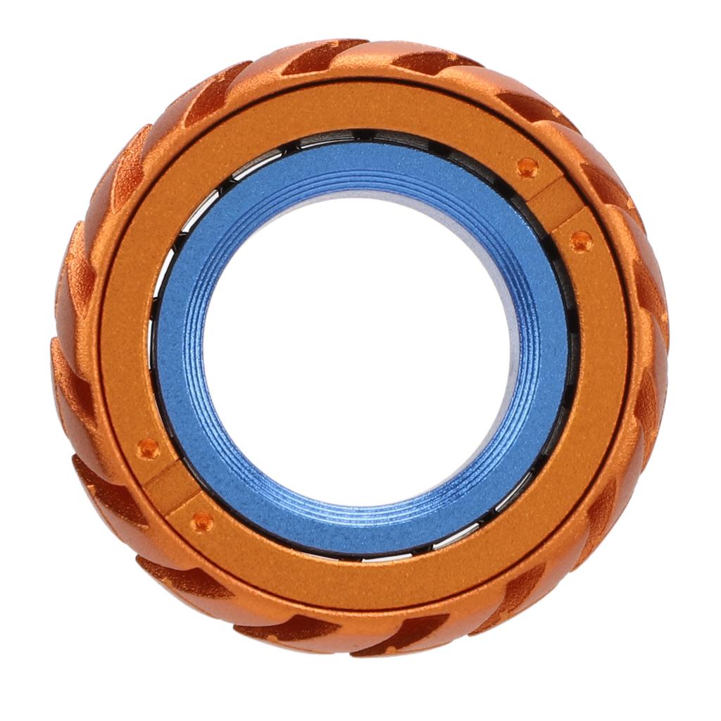 Stress Relief Haptic Slider Ring Dual Color Metal Ratchet Sensory Rotating Coin Block ADHD Slider