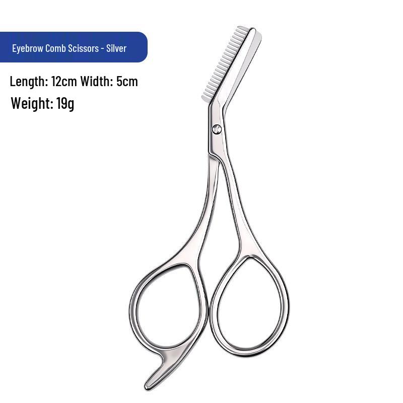 Eyebrow Scissors & Comb Set for Women and Men - Small Trimmer with Razor Tool