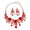 Shiny Necklace Earrings Set Baroque Wedding Bridal Accessories Rhinestone Jewelry Set  Prom Event