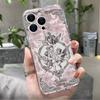 Retro European Cupid Angel Aurora Laser Phone Case For iPhone 16 15 14 13 12 11 7 8 X XS Pro Max INS Glitter Lens Protect Cover