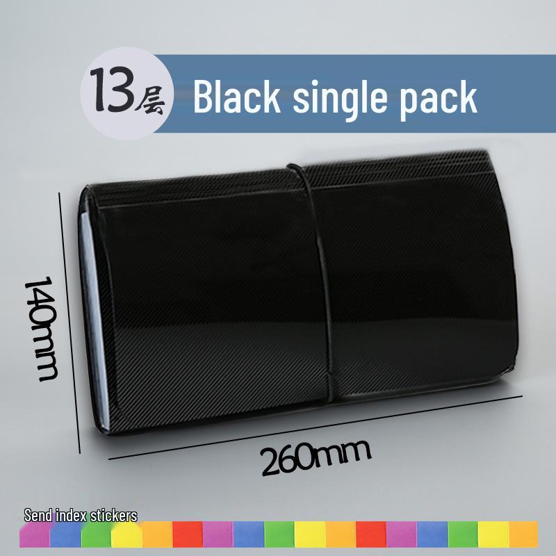 B6 Multi-Layer Accordion Organizer: 13-Layer Transparent PP Folder for Receipts and Invoices