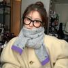 New Autumn and Winter Woolen and Woolen Scarf for Women Korean Style Versatile  Thickened Warm and Neck Protecting Scarf for Students