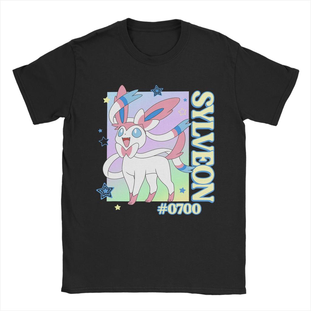 Pokemon Pikachu And Eeevee Wagara Pattern TShirt Summer  Harajuku T Shirts Male Cotton O Neck Plus Size 5XL Tees Short Sleeve