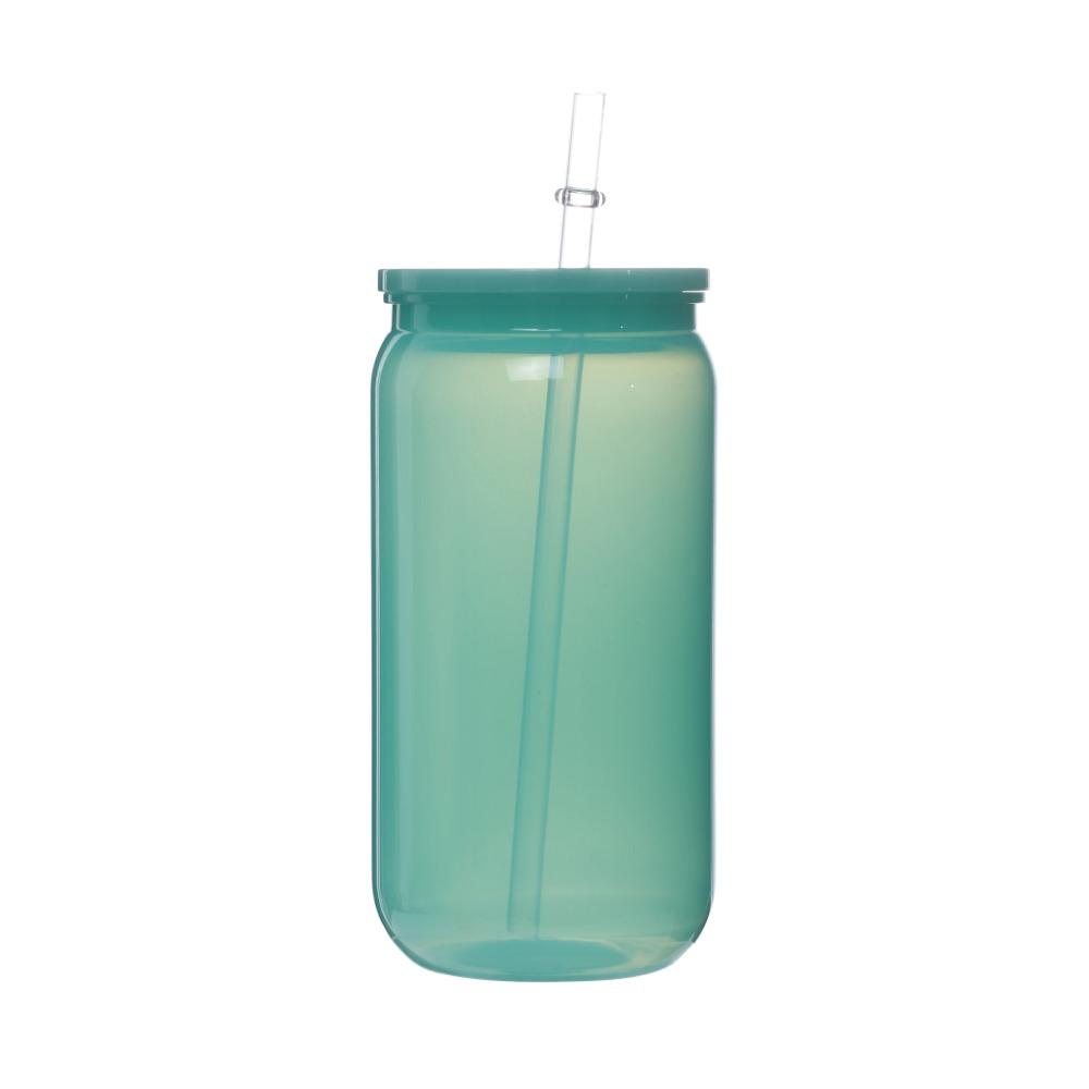 16oz Färgglada Plastmuggar Med Lock Och Sugrör Ersättningslock För Burkformade Iskaffemuggar Söt Tumlarkopp