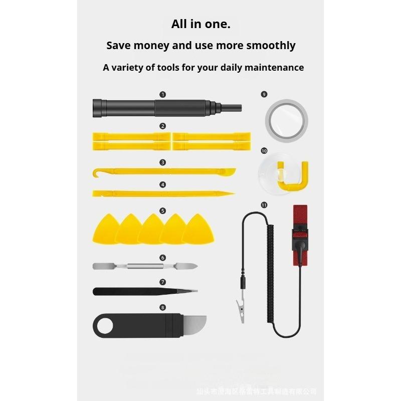 Manual Precision Screwdriver Set Notebook-Style Multi-Functional Mobile Phone Repair and Disassembly Tool Kit 69pcs A Set