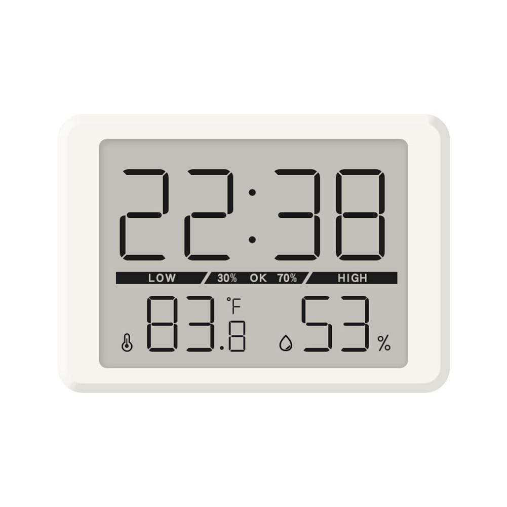 

Large Display Digital Wall Clock Battery Powered with Temperature and Humidity Sensing for Indoor Environment Awareness белый