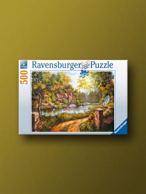 Streamside Country Cottage 500-Piece Ravensburger Jigsaw Puzzle