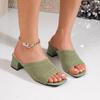 Fashion Women Sandals 2025 New Luxury Outdoor Casual Women Shoes Open Toe Soft High Heels Slides Women Mules Fashion Big Size Sandals