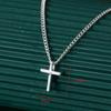 Buyee Classic Cross Pendant Chain Excellent 925 Sterling Silv Simple Small Necklace for Woman Girl Fashion Jewelry Chain 45cm