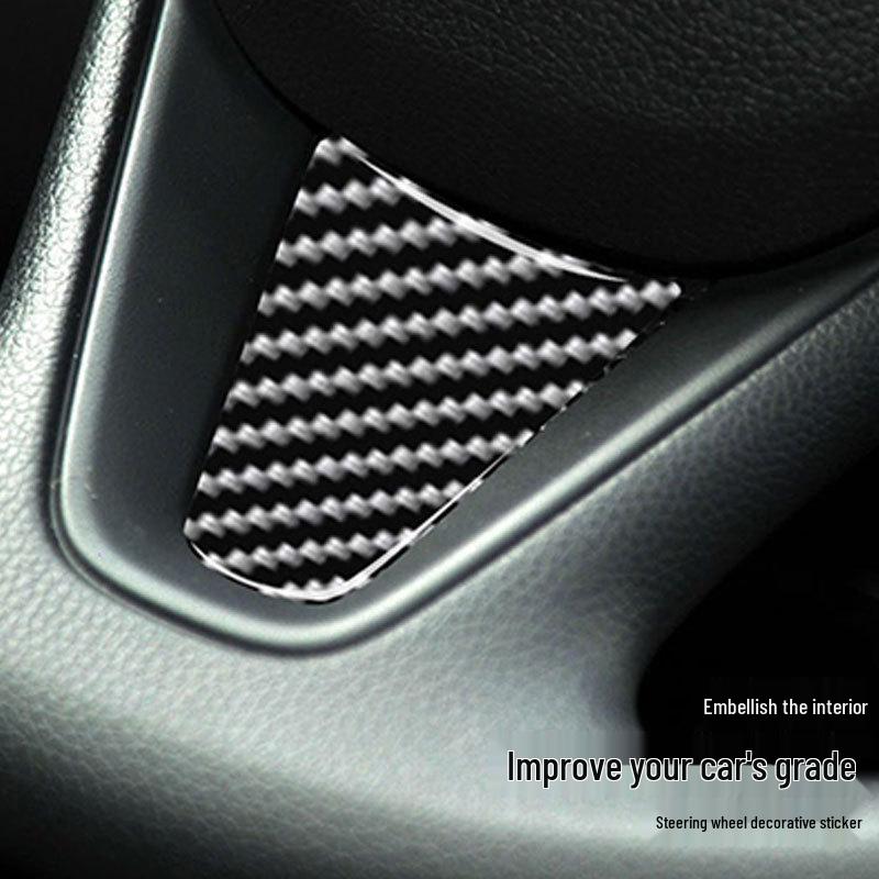 Honda Fit/Jazz Carbon Fiber Steering Wheel Trim Sticker