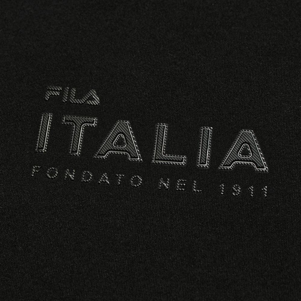 Fila White Minimalist Fashion Casual Versatile Quality Knitted Long Sleeve T-Shirt Men Tops Black F11M543214FBK