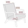 Jacquard Wooden Arm Chair Cover Zipper Seat Slipcover Single Sofa Cover  For Household Hotel